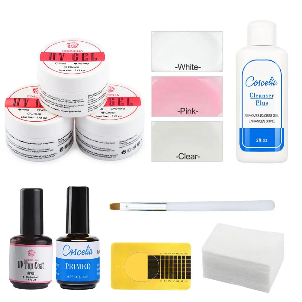 Набор COSCELIA для маникюра набор УФ гелей гель лака ногтей наращивания все геля