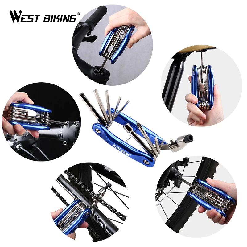 

Multifunction Bicycle Bike Repair Tools Steel 11 in 1 Kit Herramientas Bicicleta Cycling Folding Wrench Ferramentas Bike Tools