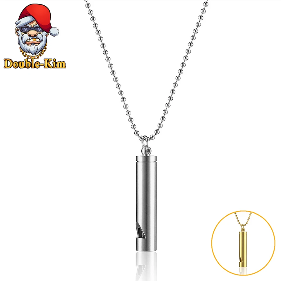 Ожерелье со свистком мужское хип хоп Рок уличная культура титановая нержавеющая