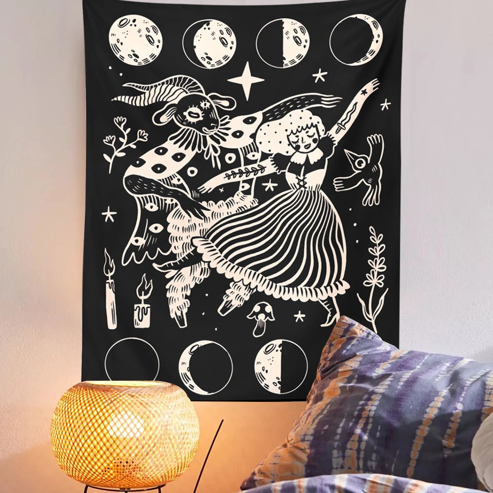 Настенная подвеска в виде черной Луны украшение для спальни гостиной | Дом и сад