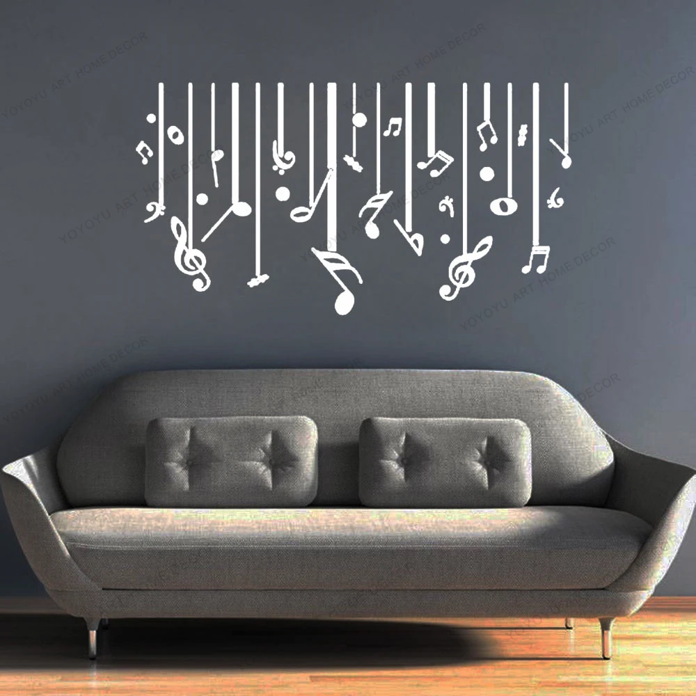 

Виниловая наклейка на стену с изображением музыкальных нот