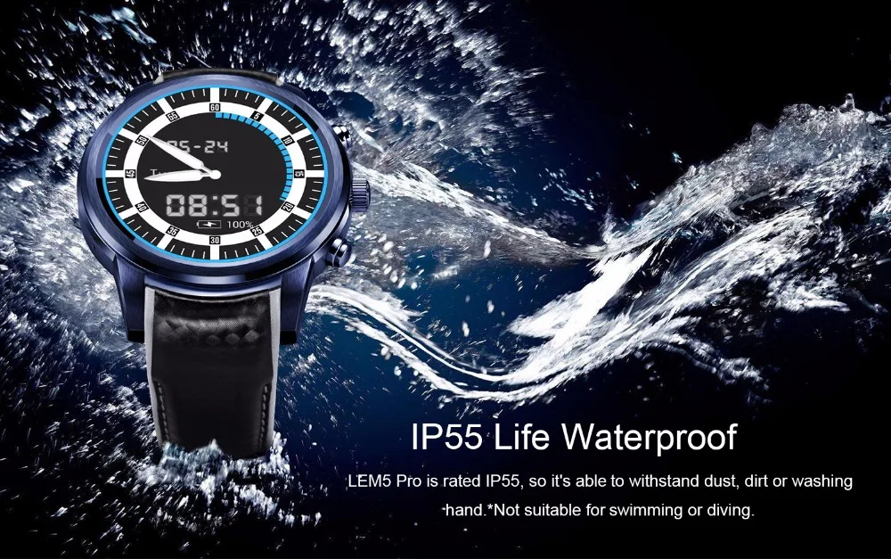 LEM5 Pro мужские умные часы GPS Bluetooth Wi-Fi smartwatch Поддержка карты метр шаг сердечного ритма жизни водонепроницаемые спортивные часы