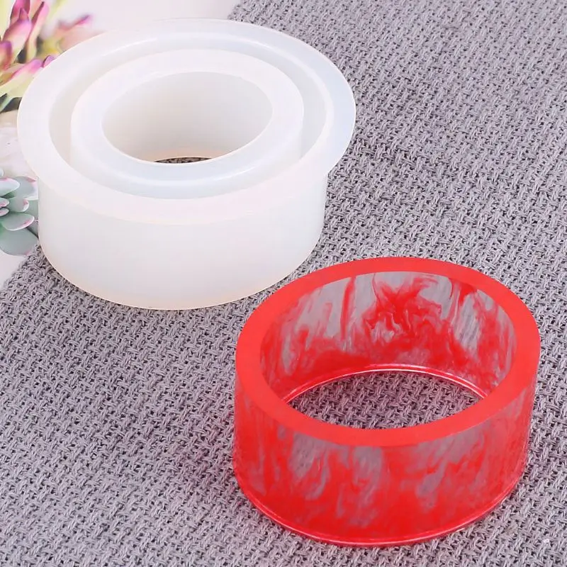 

2Pcs Open Cuff Silicone Mold Jewelry Making Wide Bracelet Bangle jewelry Tools F3MD