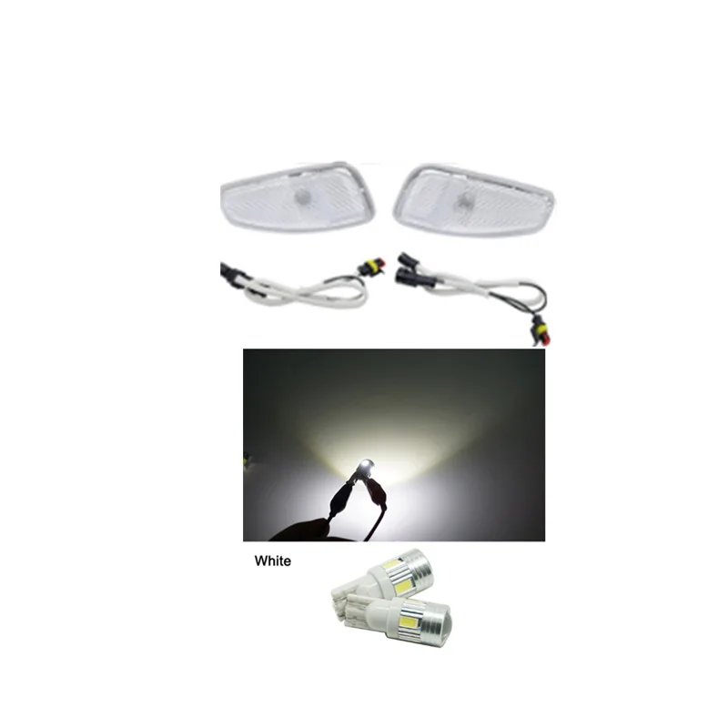 2xWhite and White 2xFor Jeep Renegade светодиодный указатель поворота парковочная лампа крышка для Jeep Renegade аксессуары неполярность T10 светодиодный лампы - Испускаемый цвет: 2xWhite and White