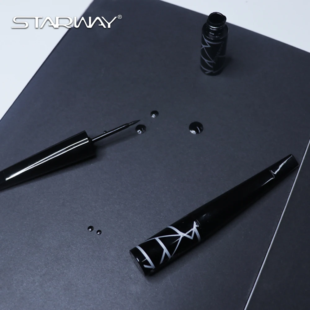 Водостойкая профессиональная разноцветная тушь для век STARWAY Черная Подводка