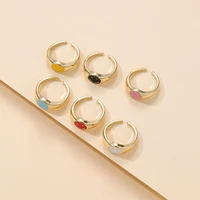 vg 6ym new multiple colour happy smiley ladies ring fashion womens birthday present jewelry dropshipping gifts
