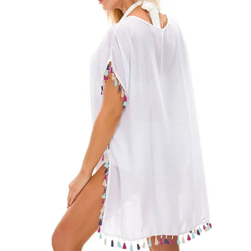 Женский купальник-бикини с v-образным вырезом Раздельный купальник кисточками