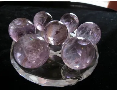 327 Радужный Аметист натуральный прозрачный кварцевый шар + подставка