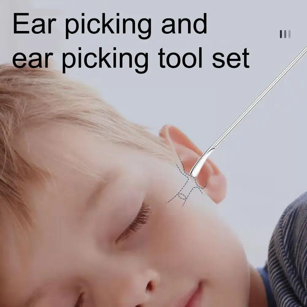 

6/7PCS Ear Cleaner Wax Removal Tool Earwax Pick Cleaner Remover Care Spoon Kit Health Ear Ear Cleanser Curette Earpick V2W4