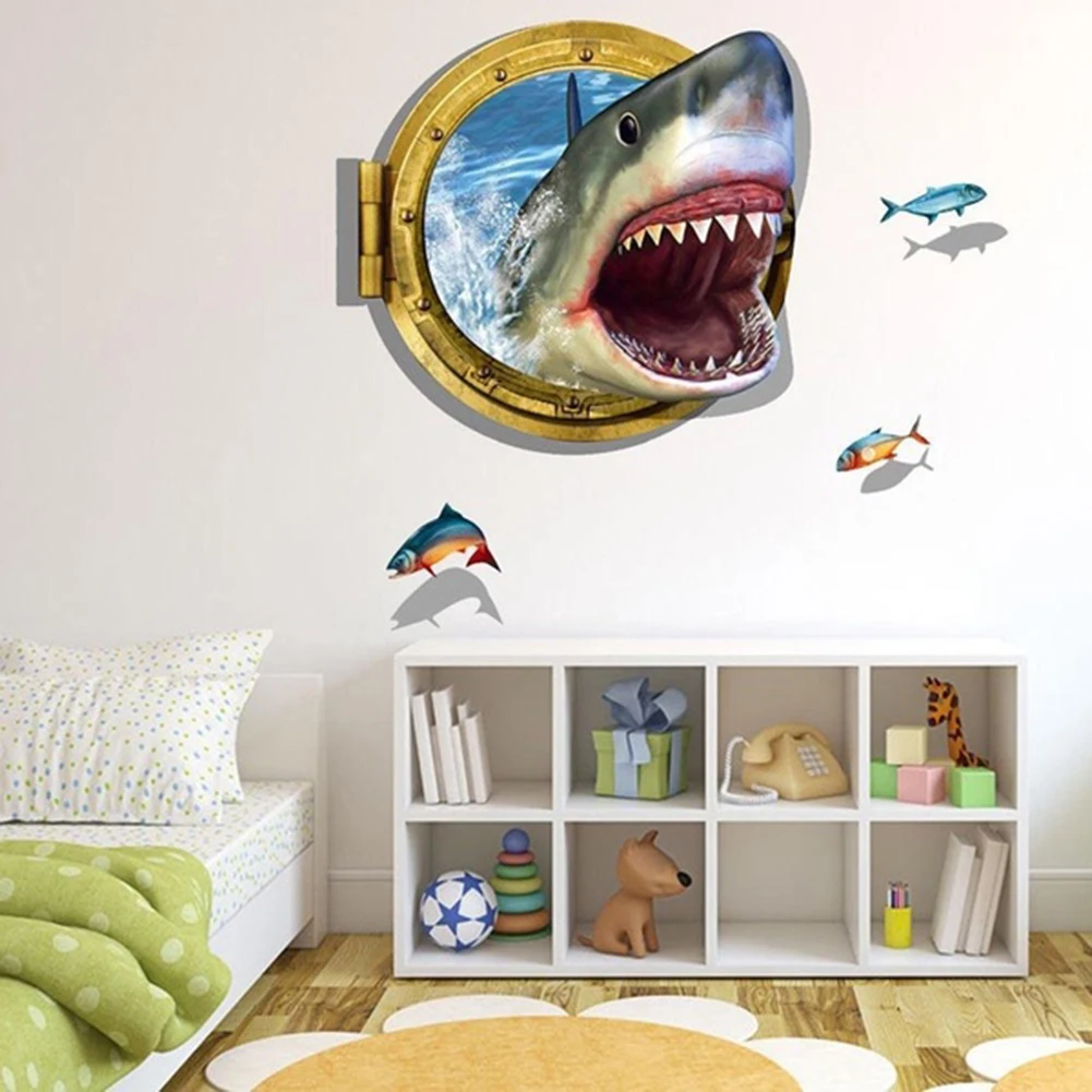 3D креативная Съемная самоклеящаяся Настенная Наклейка с изображением морской