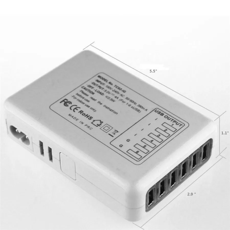 6 портов USB мульти зарядное устройство для xiaomi iPhone samsung Путешествия стены Универсальный мощность быстрое зарядное устройство адаптер питания UK/EU/US/AU Plug