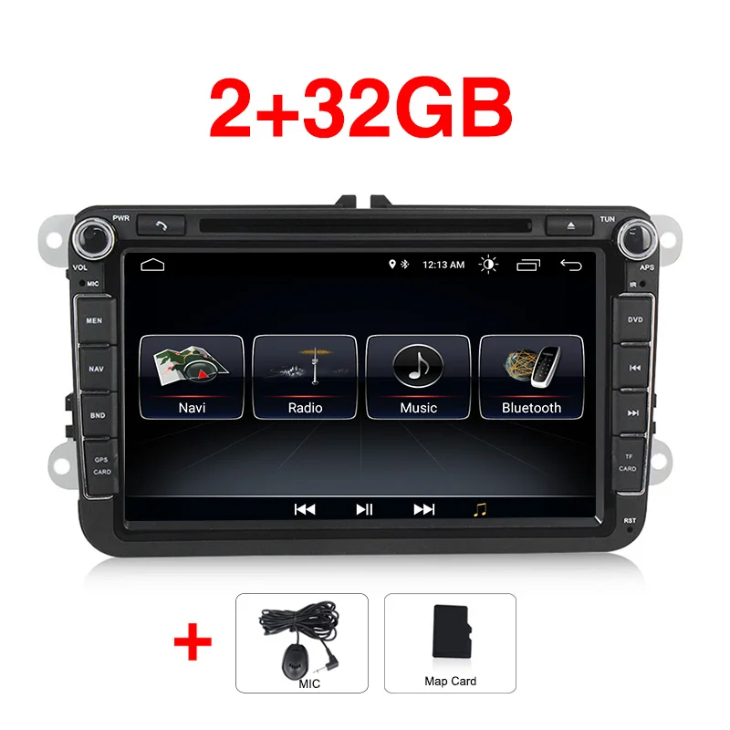 Car dvd " Android 8,0 автомобильный dvd-плеер радио аудио gps Navi для VW Polo Jetta Tiguan passat b6 cc fabia Octavia Skoda Yeti Seat Praktic - Цвет: Car dvd