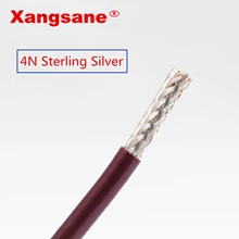 HiFi Audio Pure Silver RCA Cable 4N Sterling Silver Conductor Shielding Bulk cable