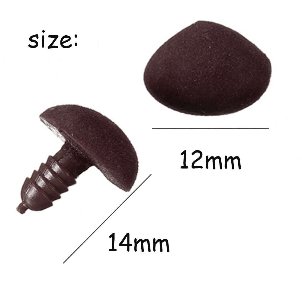

Hot Sale Plastic Triangle Noses Velvet Noses Buttons Eyes for DIY Bear Toy Safety Nose Dolls Toys Accessories 12*14mm