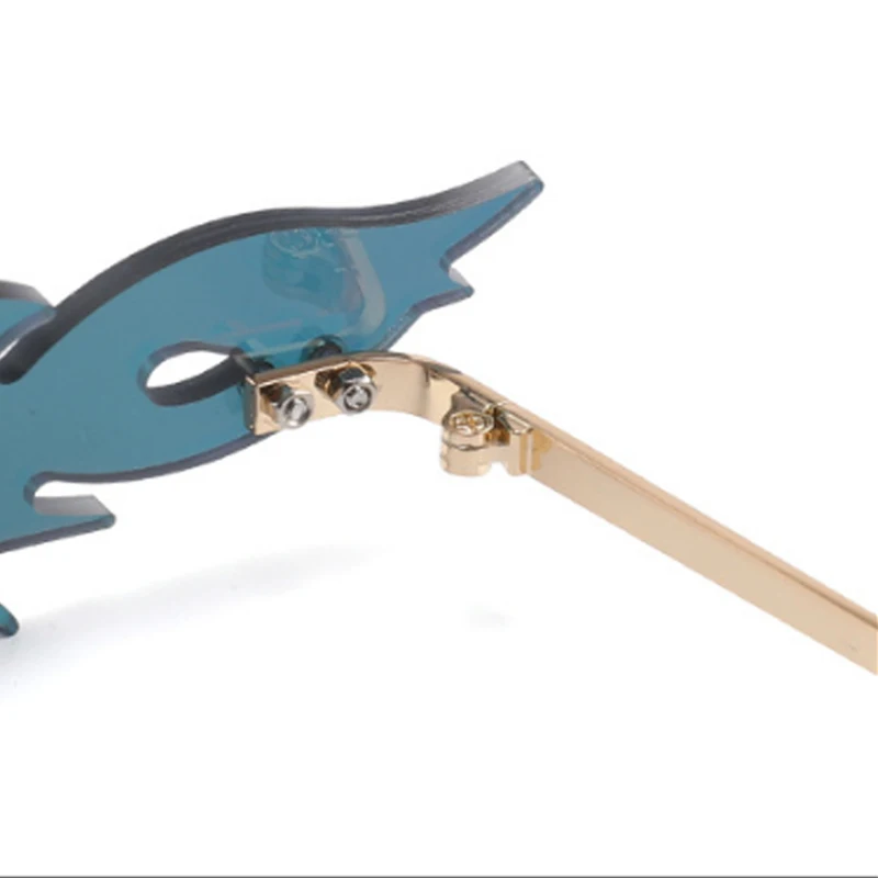 Женские солнцезащитные очки в стиле пламени кошачий глаз ретро металлической