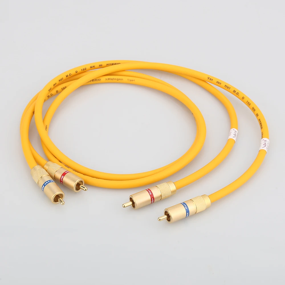 Пара гибридный (галогенный F) аудиокабель Van Den Hul D-102 III RCA Hi-end 2RCA штырь-штырь |