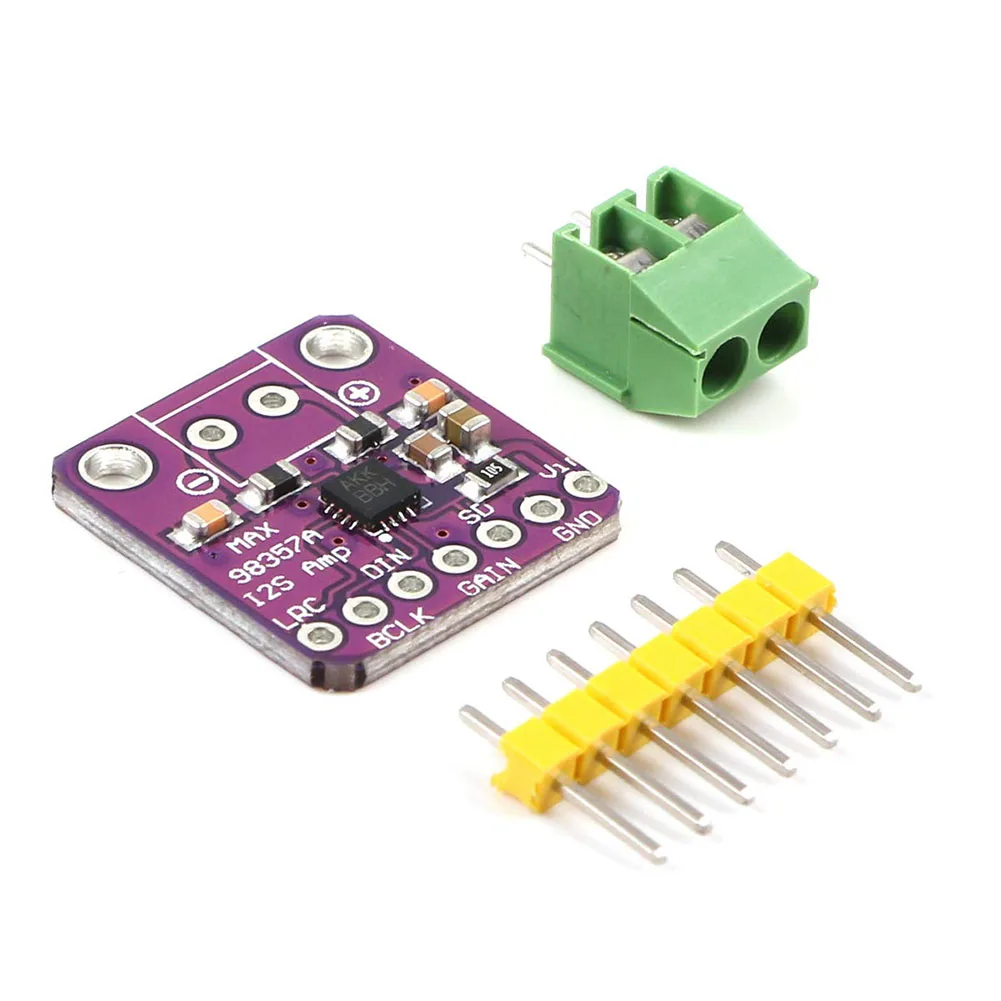 MAX98357 I2S Filterless Breakout Interface Class D Small Efficent Sound Compact Audio Amplifier Module For Raspberry Pi Esp32 |