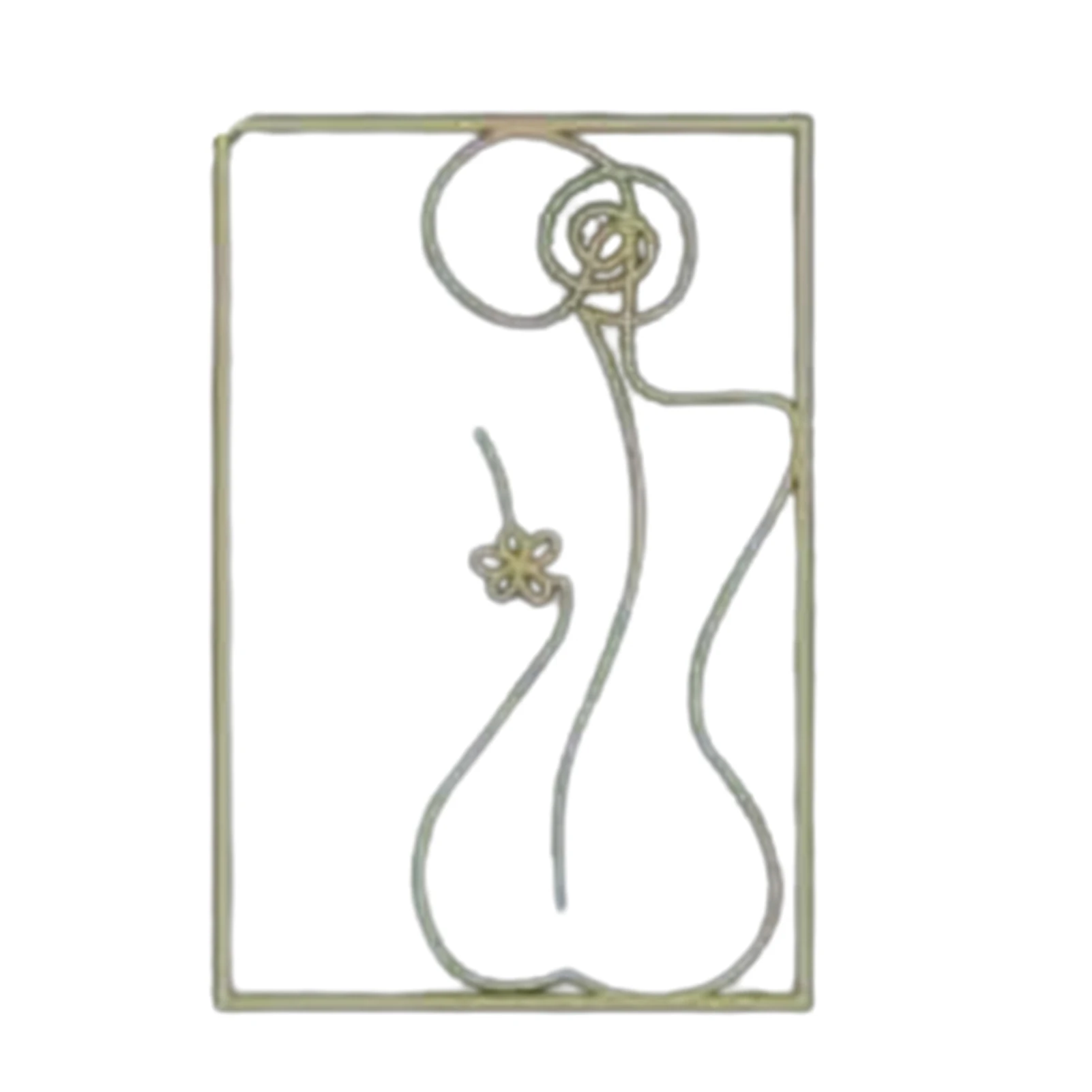 Золотые женские настенные украшения металлические линии Художественный