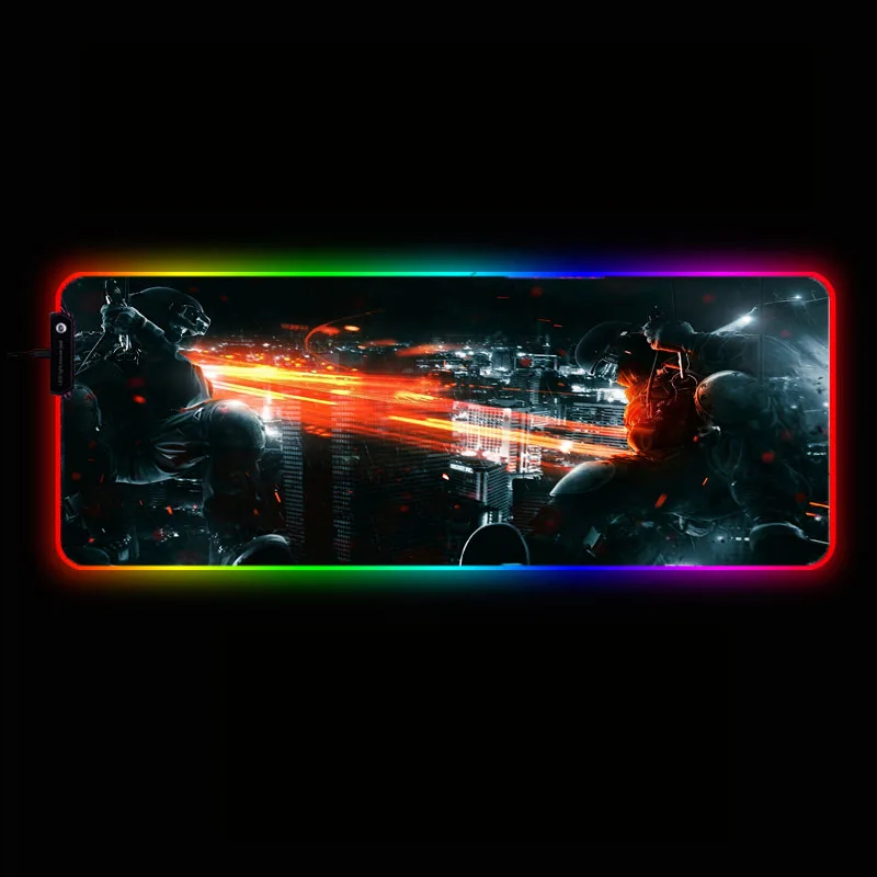 Большой игровой RGB коврик для мыши размер XXL 80*30/40*90 см компьютерный со