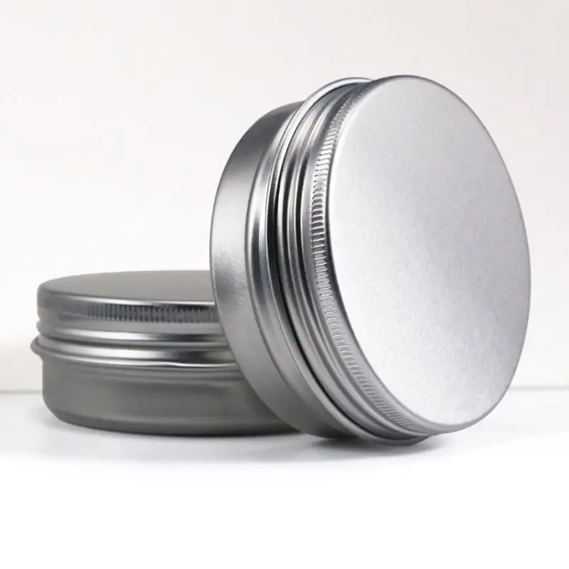 18 шт. пустые алюминиевые жестяные банки 60 г косметические контейнеры серебряные