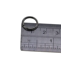 lot of 100 mini small 0 5inch 12 5mm 304 stainless steel angle edged circle split key rings keycahins diy fishing