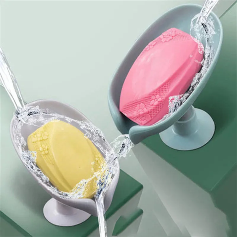 

1pcs Leaf Shape Soap Box Drain Soap Holder Box Bathroom Accessories Toilet Laundry Soap Box Bathroom Supplies Tray Gadgets