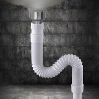 36 79cm kitchen sewer pipe flexible bathroom sink drains downcomer wash basin electroplated plumbing hose stretchable hose