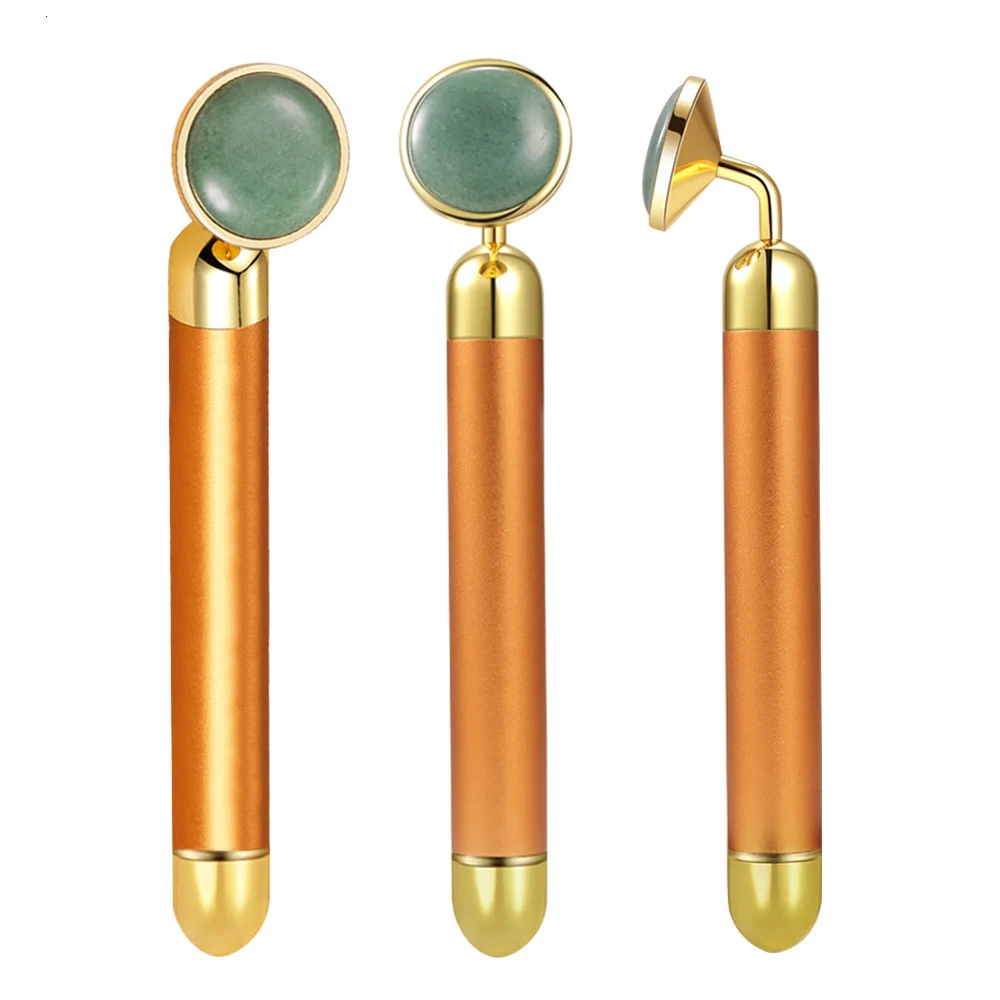 24K beauty Bar V лицо артефакт подтяжка лица палка для массажа лица нефритовый роликовый лицевой спа-массаж для тела