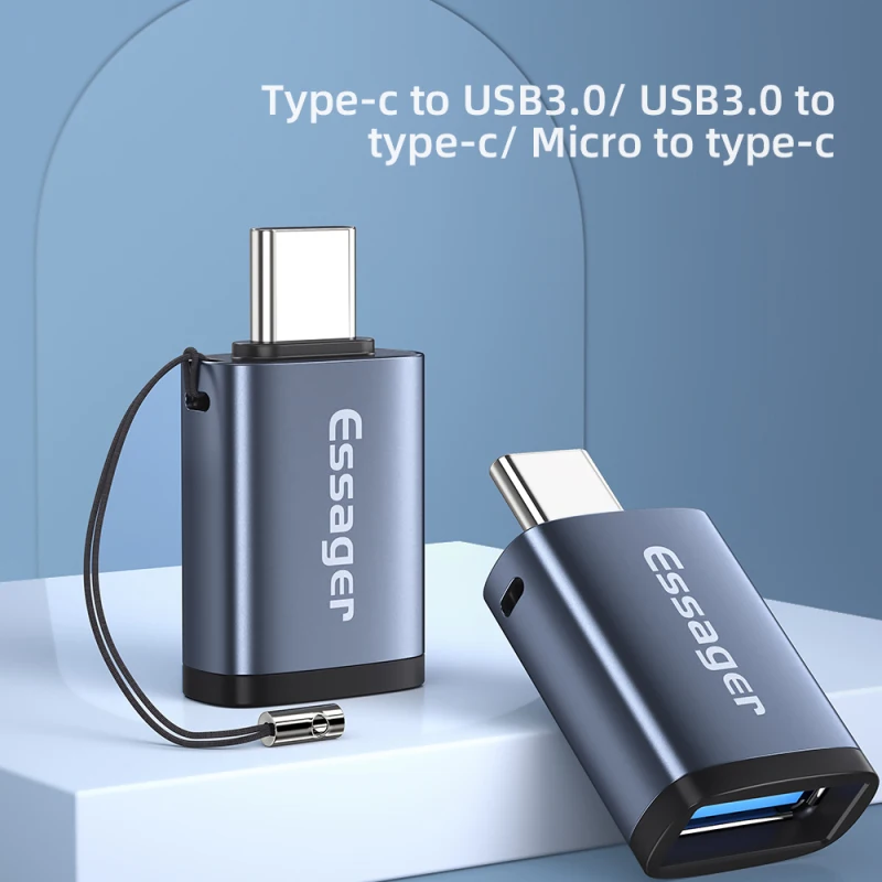 

Essager USB C Adapter OTG Type C To USB 3.0 Adapter Type-C OTG Adapter Cable For Macbook Pro Air Samsung S20 S10 USB OTG