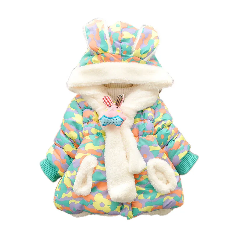 1 шт. зимняя одежда детская верхняя европейские платья длинное теплое пальто для