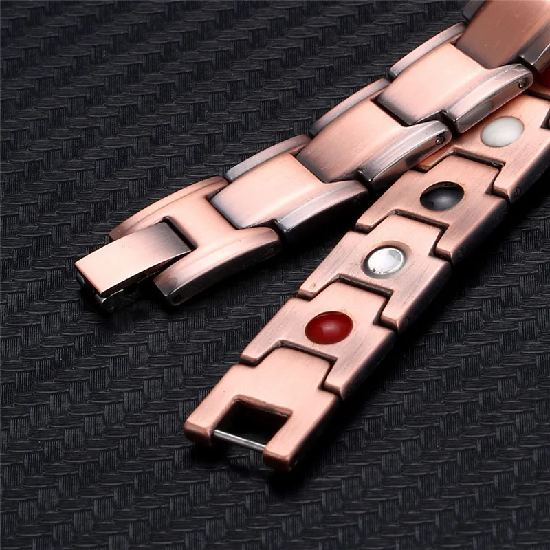 

NHGBFT Classic Red Copper Magnet Bracelets for Men Women Magnetic Bio Energy Bracelet