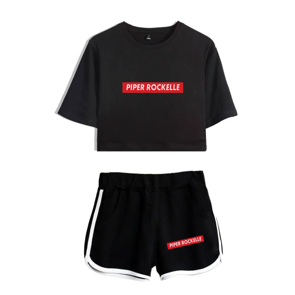 

2020 Piper Rockelle Merch two piece set Women Piper Rockelle Cool Print shorts Summer Soft Elastic Waist Hot Shorts