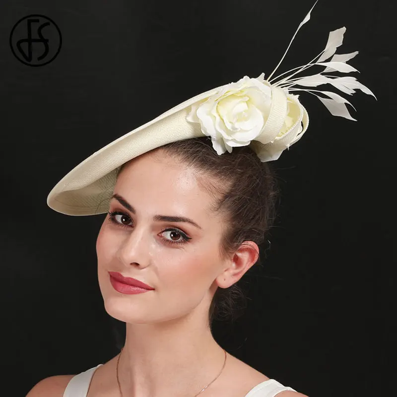 Женская шляпка Вуалетка FS Шляпка вуалетка из искусственного льна для церкви и