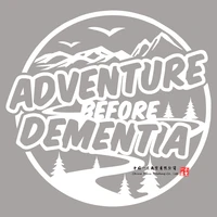 adventure before dementia funny car caravan camper van joke vinyl decal sticker