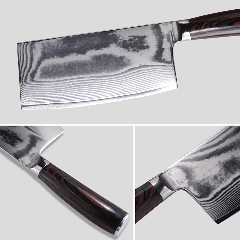 6.5 Inch Chinese Chef Knife 67 Layer Damascus Steel Kitchen Cleaver Knives Utility Cooking Filleting Slicer | Дом и сад