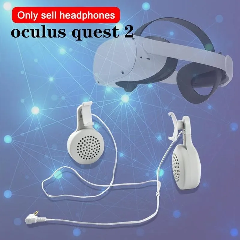 

White Headset For Oculus Quest 2 VR Durable Replacement Accessories Earphone Wired VR Z1G8