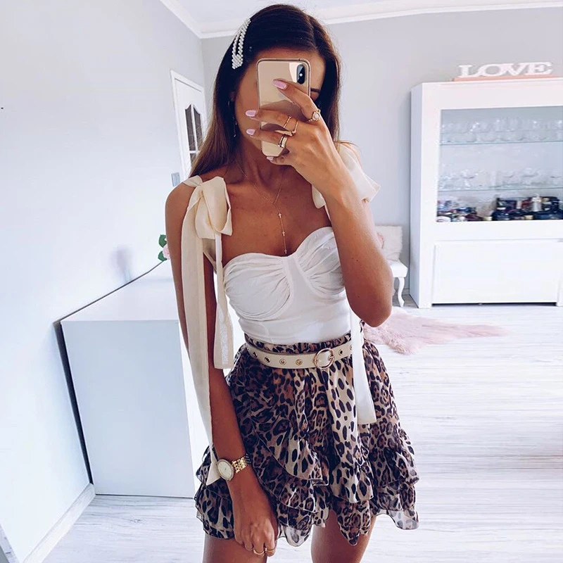 Женский топ без рукавов Yimunancy белый пикантный на тонких бретелях вечерние Блузы с