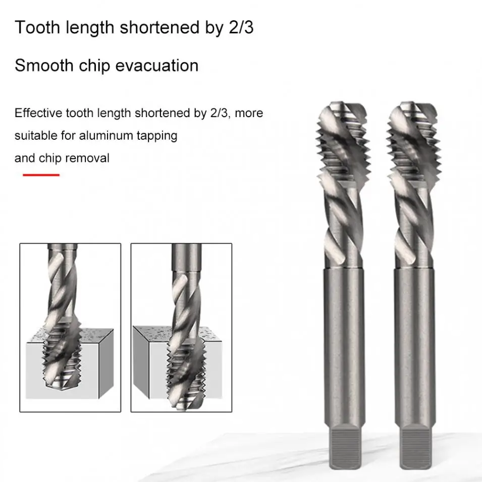 

1 piece M12 Square Shank High Speed Steel Screw Thread Tap Drill Bit for Woodworking Plastic And Aluminum HSS Drill Bit