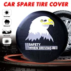 Кожаный чехол для запасных шин из ПВХ, защитная сумка E14 для Mitsubishi Pajero, чехол для шин, аксессуары для автомобиля, Case14, 15, 16, 17 дюймов