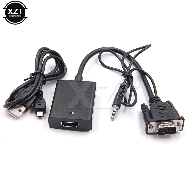 Преобразователь из VGA в HDMI Кабель-адаптер с аудио 1080P переходник внутренней