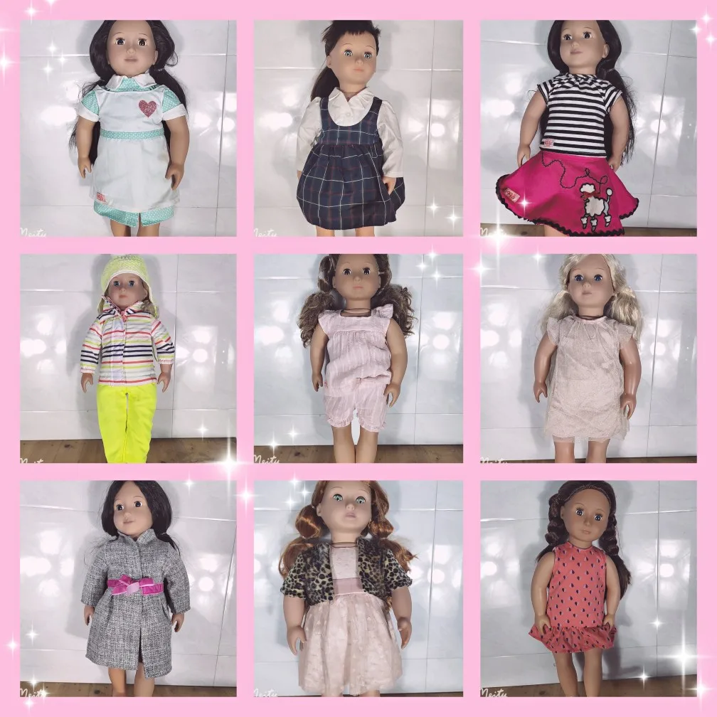 

many kind of clothes for 46cm doll og doll dress matching skirt sportswear professional casual dress without doll