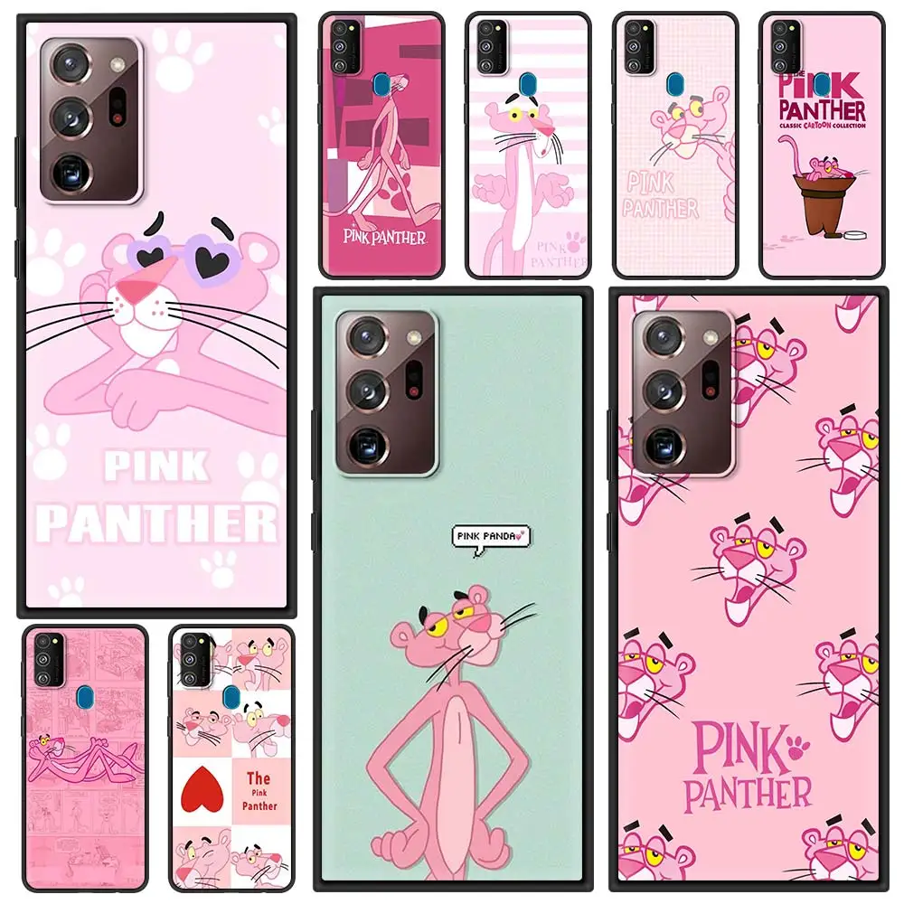 

Pink Panther Silicone Phone Case For Samsung Galaxy Note 20 Ultra 10 Plus 5G 8 9 Lite M31 M51 F41 TPU Bag Cover Capa