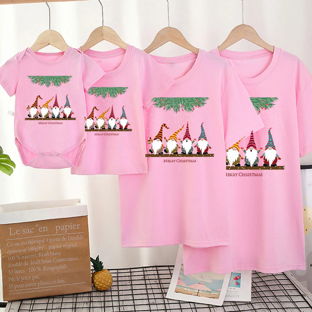 

Рождественское новое платье с принтом «Четыре Санта Клауса» для родителей и детей