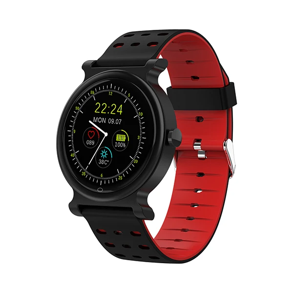 black and red Vorke VK5 Bluetooth Смарт-часы с сенсорным экраном поддерживает ответ на телефон и прослушивание музыки фитнес-трекер IP67 PK Miband 4 - Цвет: black and red