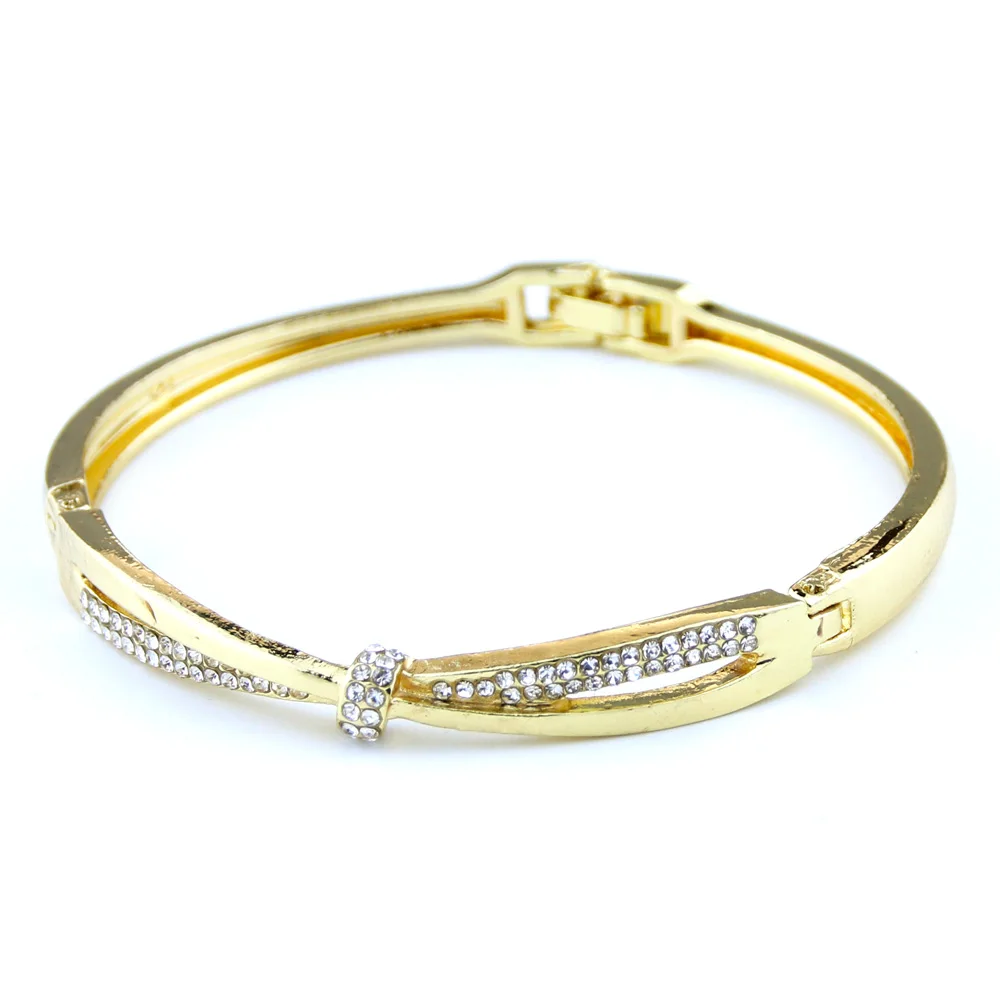 

Sunspicems Fashion Thin Women Bangle Gold Color Crystal Cuff Bracelet Morocco Wedding Jewelry Bow Bracelet Brand Design Kid Gift