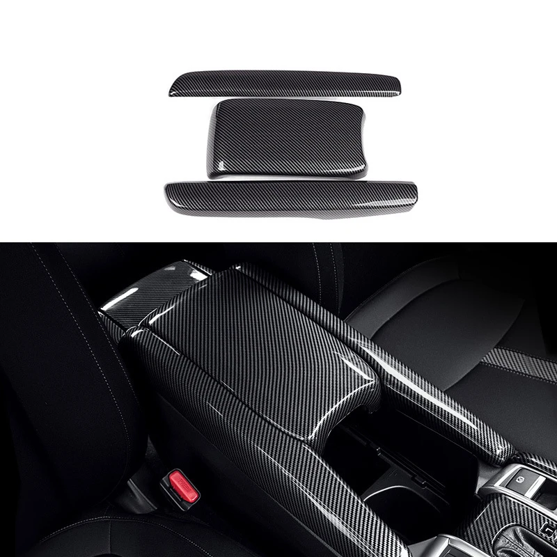 

Armrest Box Protective Covers Carbon Fiber Car Central Armrest Decorative Modification for Honda Civic 10Th 2016 2017 2018 2019