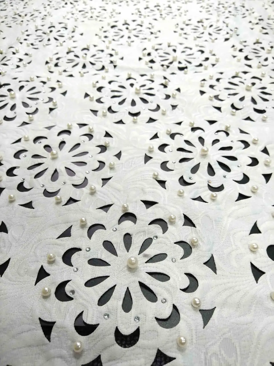 Африканская Кружевная Ткань 5yds/шт лазерная резка с камнями для женщин вечерние