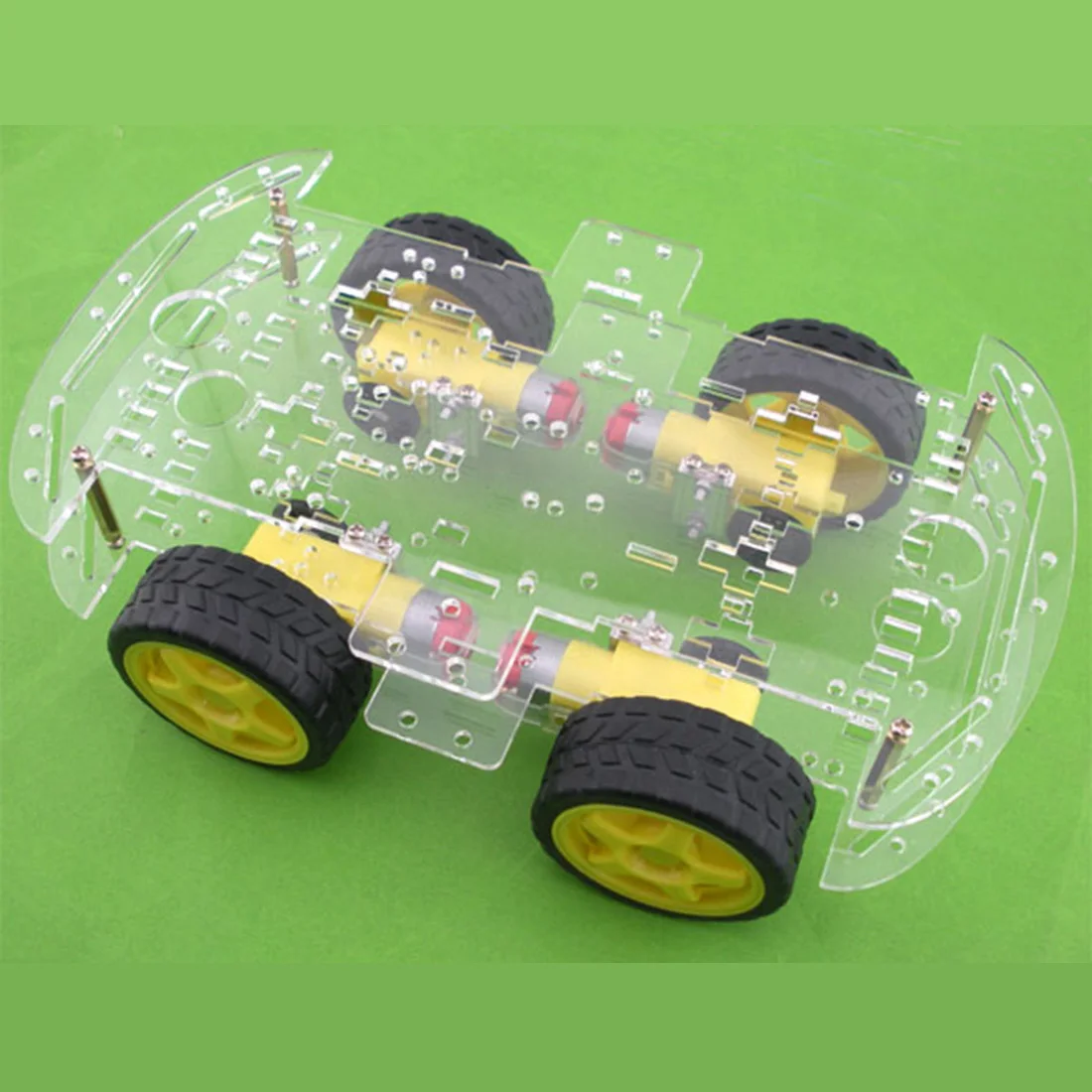 

Feichao 4WD Smart Robot Car Double-layer Acrylic Chassis Kits 4 Wheel Drive Car For Educational Teaching Tool