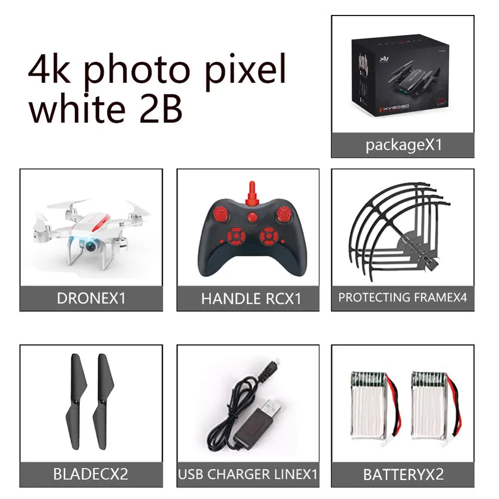 4k photo pixel 2B KY606D 4K HD камера Дрон с камерой HD оптический поток позиционирования Квадрокоптер высота удержания FPV Квадрокоптеры RC Вертолет подарок - Цвет: 4k photo pixel 2B