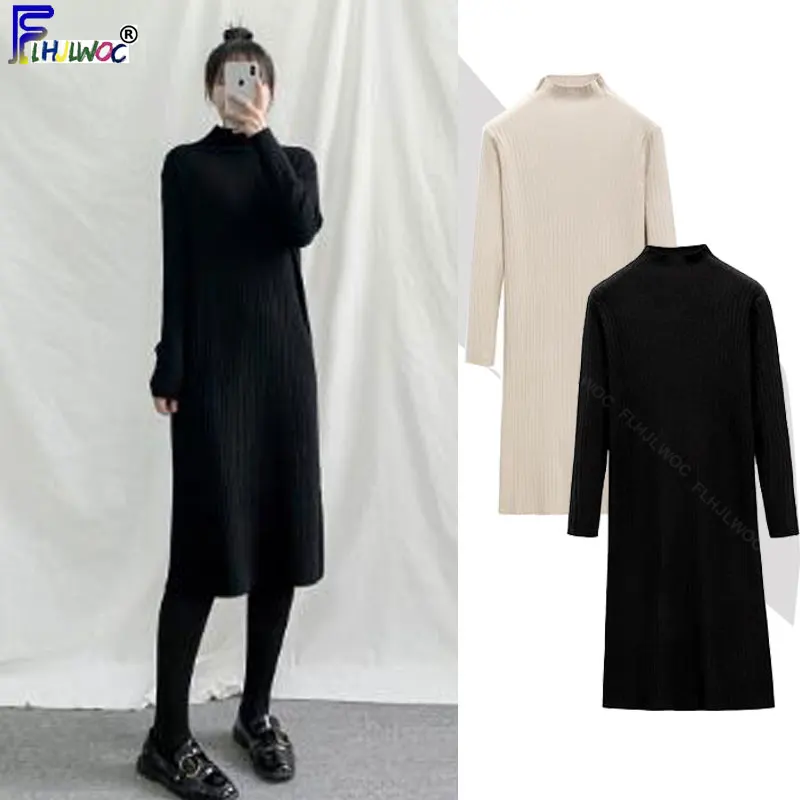 2020 новый дизайн корейский стиль платья свитера женские с длинным рукавом